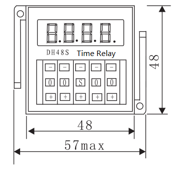 High Time Delay Accuracy Dh48j AC12V-380V 50Hz Time Counter Relay with RoHS