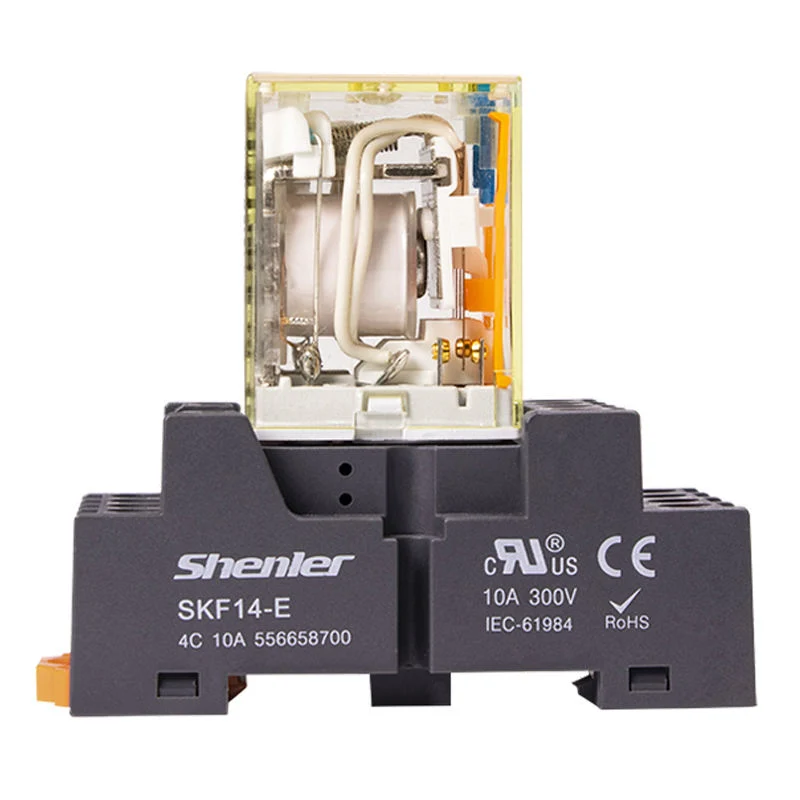 Industrial Controls Rkf4co024lt+SKF14-E Electromagnetic Relay 4 Pole 24VDC 6A Relay Module General Purpose Slim Relay