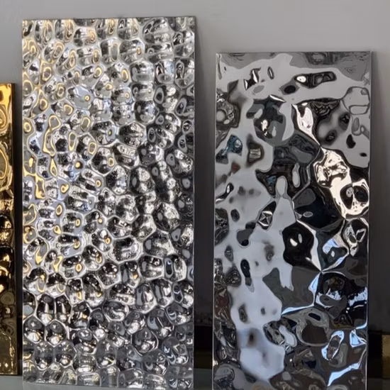 Wooden Series (Maple) Sand Blast Embossed Laminated PVD Color Coated Etched Stamped Hl Stainless Steel Sheet