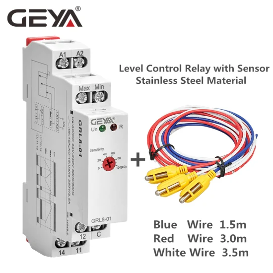 Geya Grl8-01 Liquid Level Sensor with Water Level Controller Circuit Diagram Float Less Relay