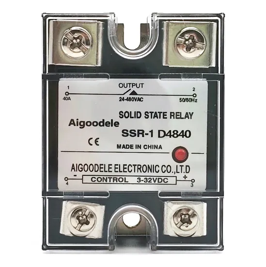 SSR-80AA 80A 80-250VAC Input 24-380VAC Output Single Phase AC to AC SSR Solid State Relay